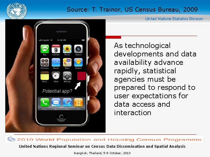 Source: T. Trainor, US Census Bureau, 2009 Potential app? As technological developments and data