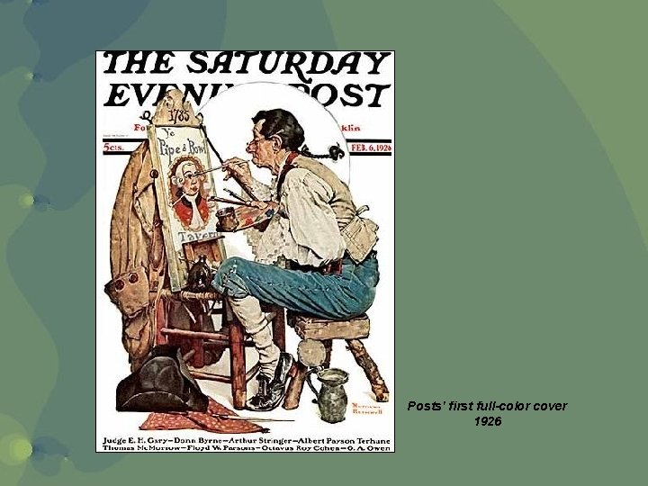 Posts' first full-color cover 1926 Posts' first full-color cover 1926
