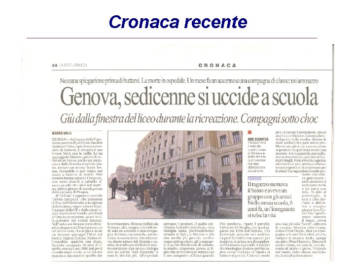 Cronaca recente 