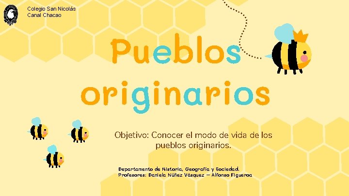 Colegio San Nicolás Canal Chacao Pueblos originarios Objetivo: Conocer el modo de vida de