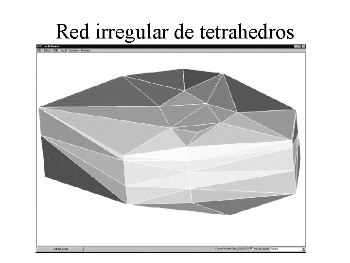 Red irregular de tetrahedros 