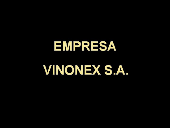 EMPRESA VINONEX S. A. 