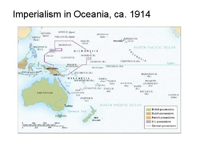 Imperialism in Oceania, ca. 1914 