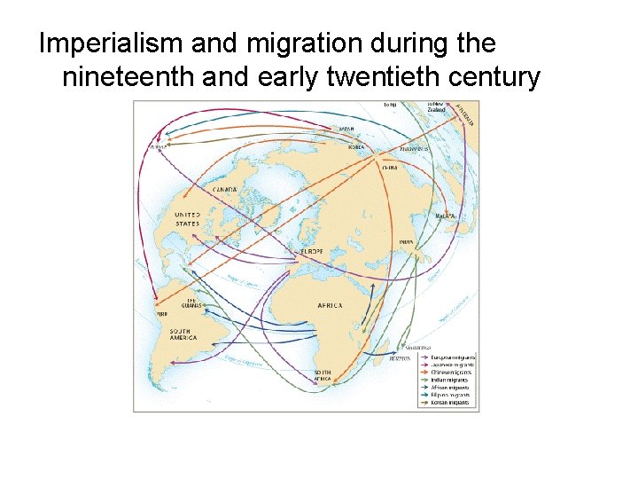 Imperialism and migration during the nineteenth and early twentieth century 