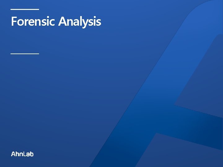 Forensic Analysis 