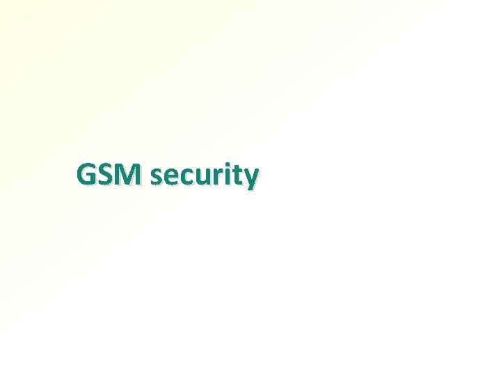 GSM security 