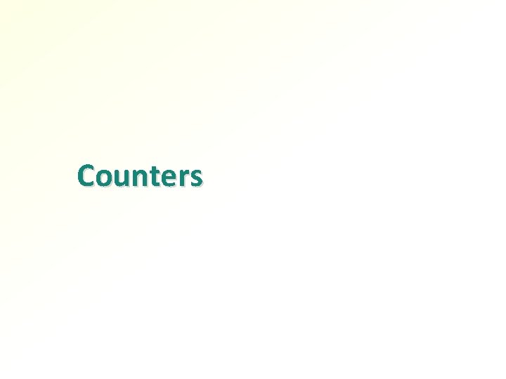 Counters 