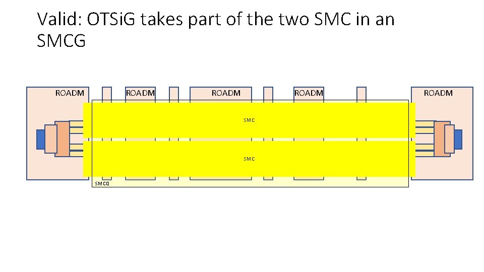 Valid: OTSi. G takes part of the two SMC in an SMCG ROADM 