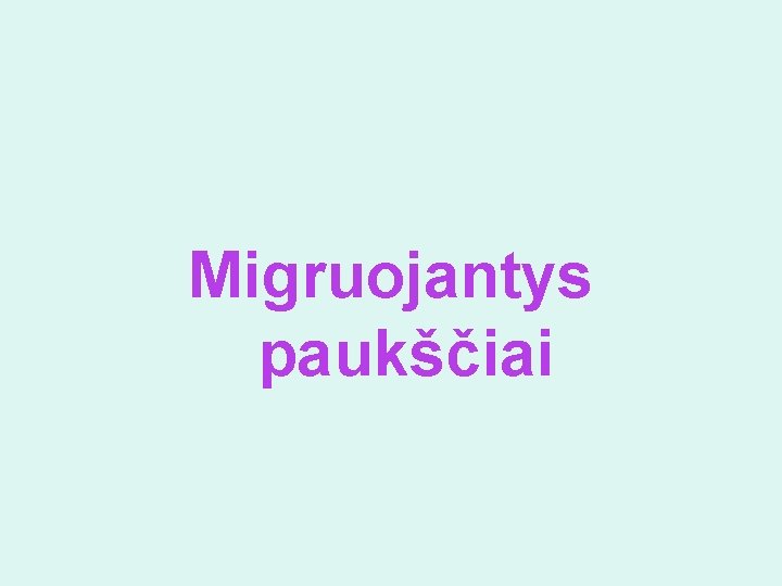 Migruojantys paukščiai 