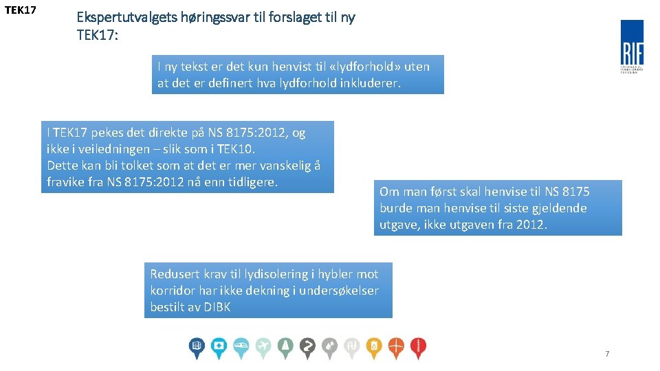 TEK 17 Ekspertutvalgets høringssvar til forslaget til ny TEK 17: I ny tekst er TEK 17 Ekspertutvalgets høringssvar til forslaget til ny TEK 17: I ny tekst er