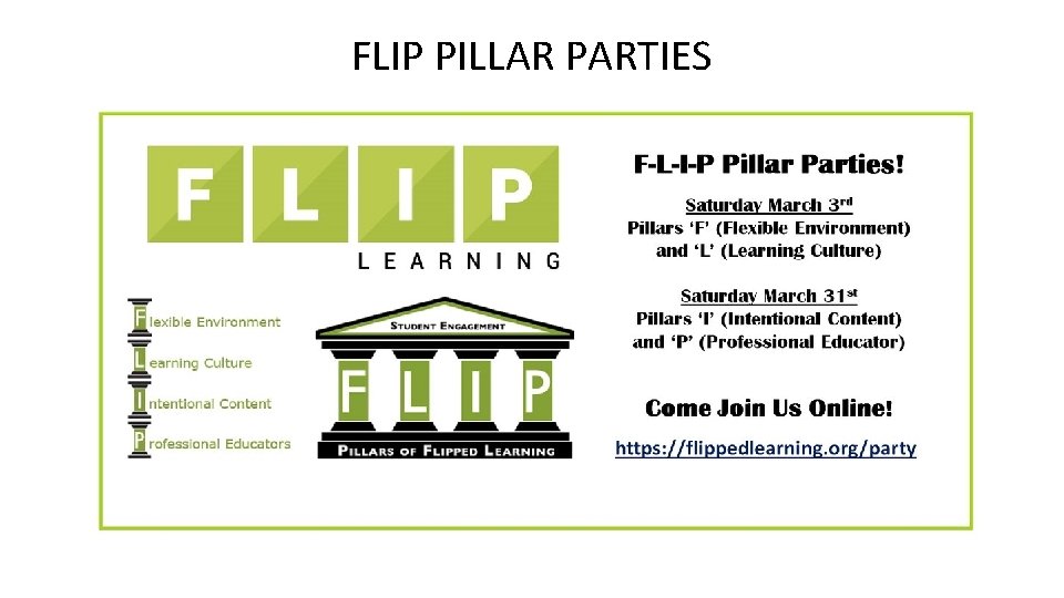 FLIP PILLAR PARTIES 