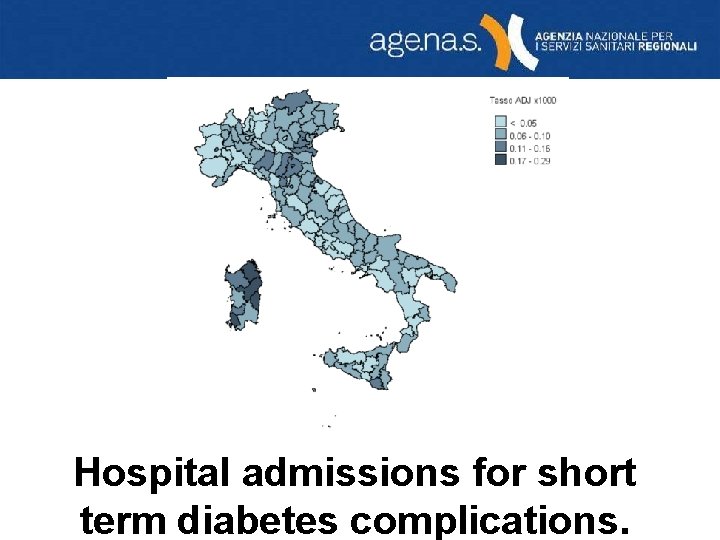 Hospital admissions for short term diabetes complications. 