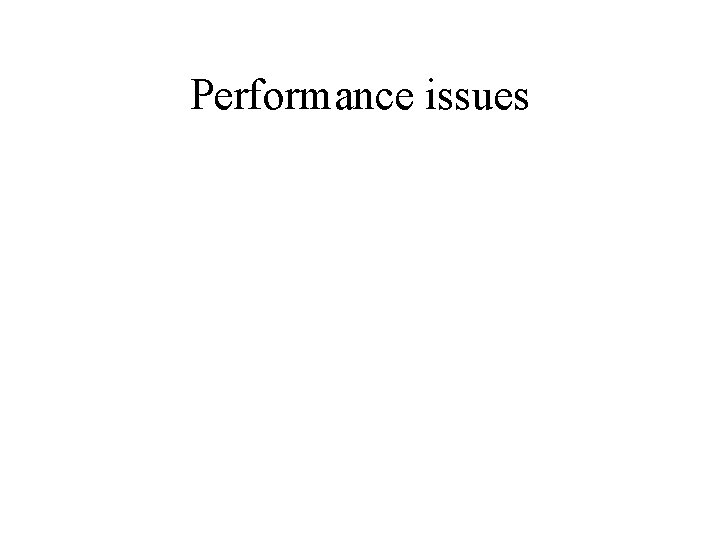 Performance issues 