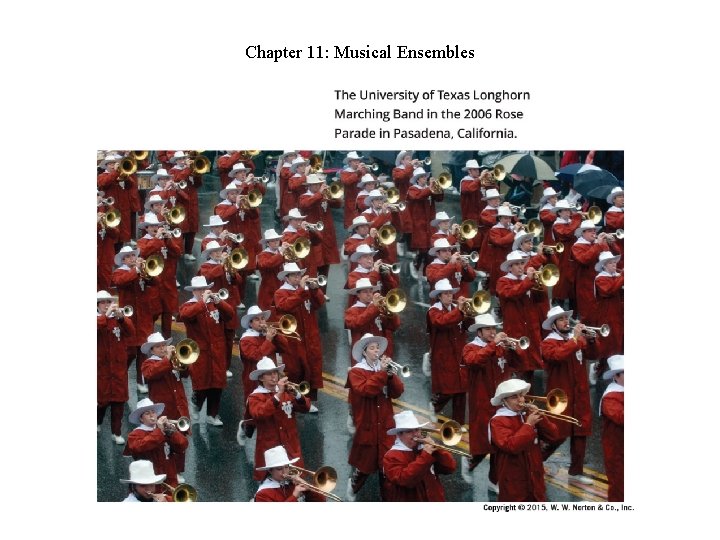 Chapter 11: Musical Ensembles Chapter 11: Musical Ensembles