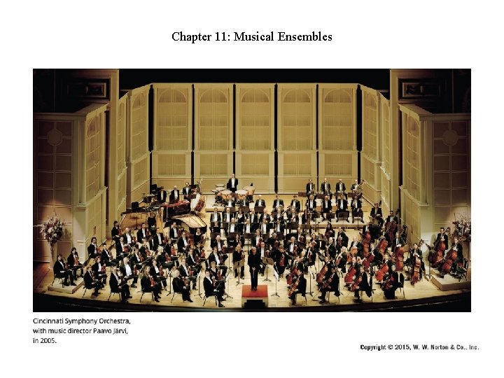Chapter 11: Musical Ensembles Chapter 11: Musical Ensembles