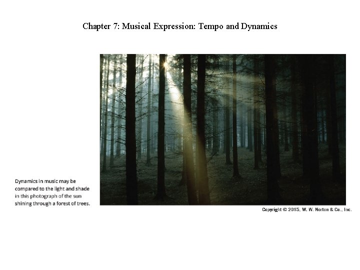 Chapter 7: Musical Expression: Tempo and Dynamics Chapter 7: Musical Expression: Tempo and Dynamics