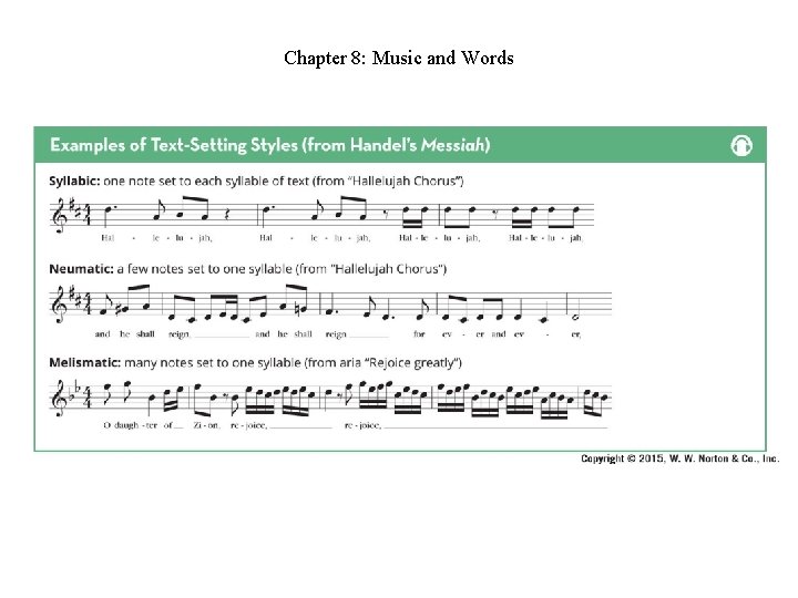 Chapter 8: Music and Words Chapter 8: Music and Words