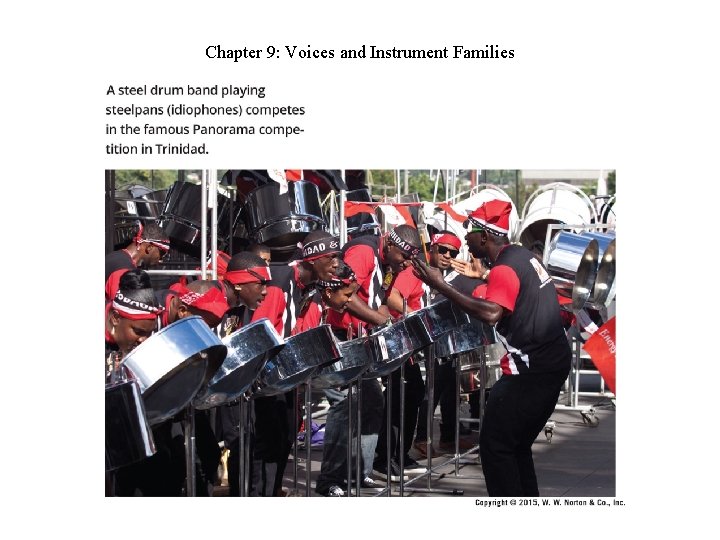 Chapter 9: Voices and Instrument Families Chapter 9: Voices and Instrument Families