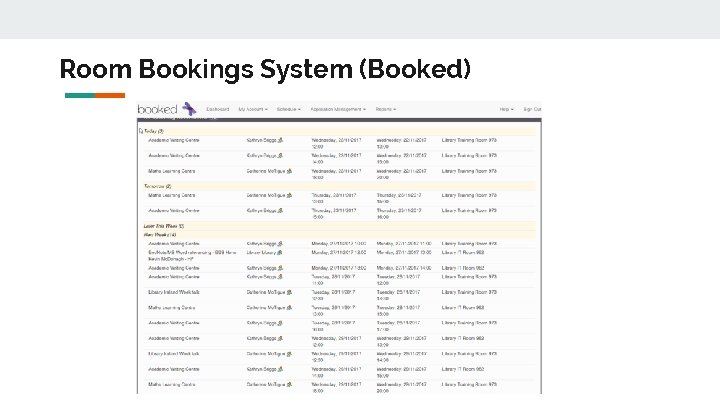Room Bookings System (Booked) 