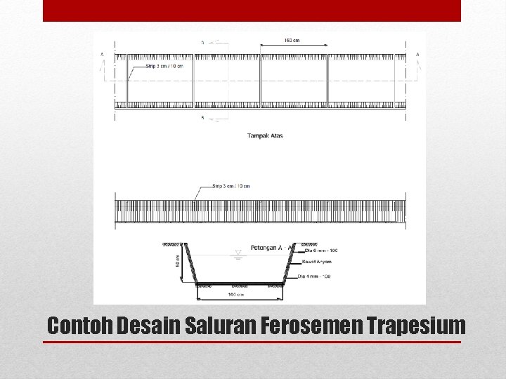 Contoh Desain Saluran Ferosemen Trapesium 