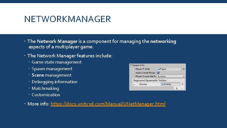 NETWORKMANAGER The Network Manager is a component for managing the networking aspects of a NETWORKMANAGER The Network Manager is a component for managing the networking aspects of a