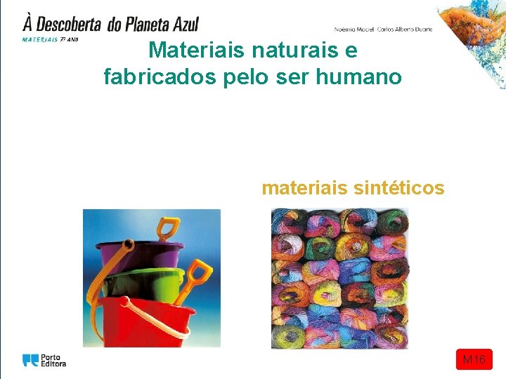 Materiais naturais e fabricados pelo ser humano Há também materiais fabricados pelo ser humano Materiais naturais e fabricados pelo ser humano Há também materiais fabricados pelo ser humano