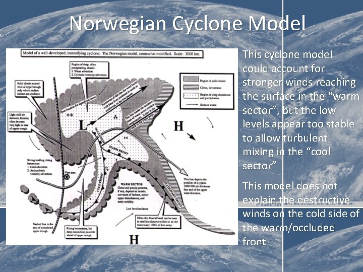 Norwegian Cyclone Model This cyclone model could account for stronger winds reaching the surface