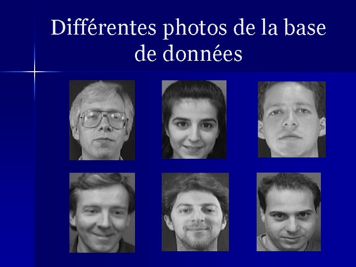 Différentes photos de la base de données 