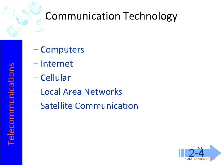 Telecommunications Communication Technology – Computers – Internet – Cellular – Local Area Networks –