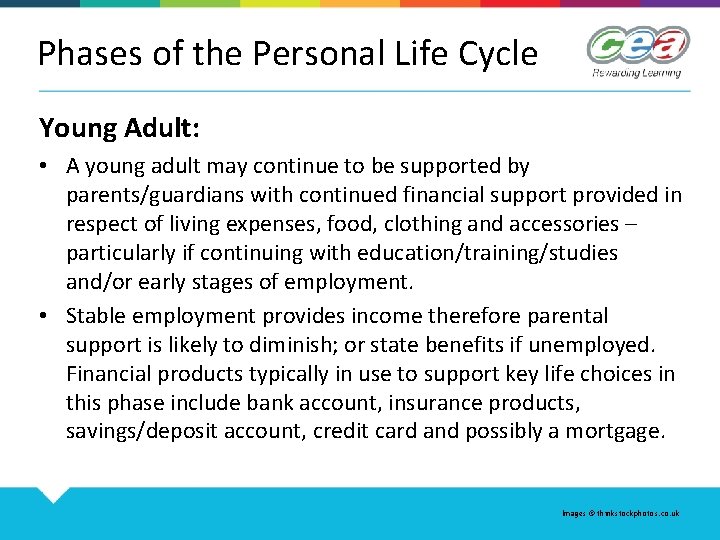 Phases of the Personal Life Cycle Young Adult: • A young adult may continue