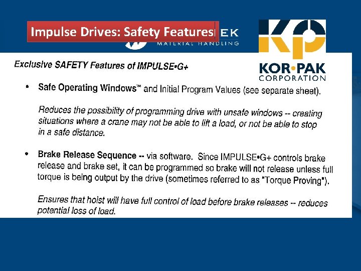 Impulse Drives: Safety Features 