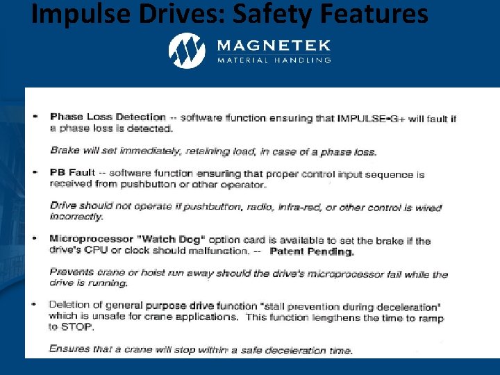 Impulse Drives: Safety Features 