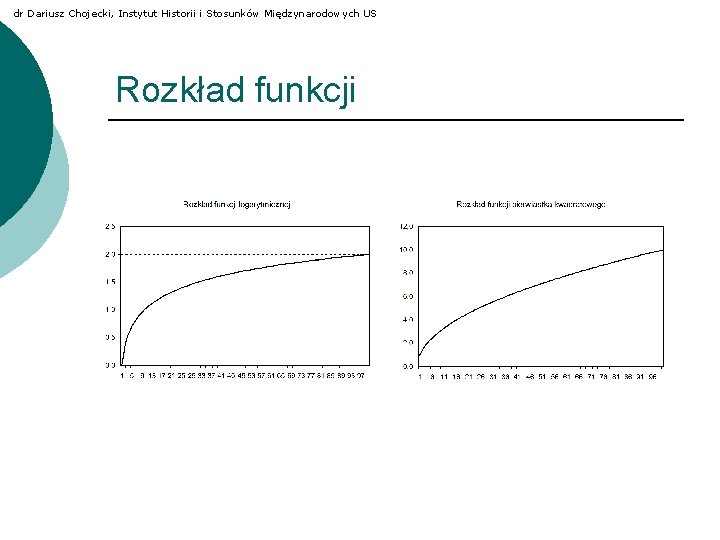dr Dariusz Chojecki, Instytut Historii i Stosunków Międzynarodowych US Rozkład funkcji 