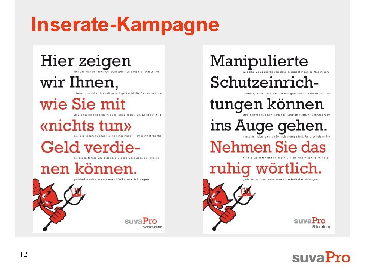 Inserate-Kampagne 12 