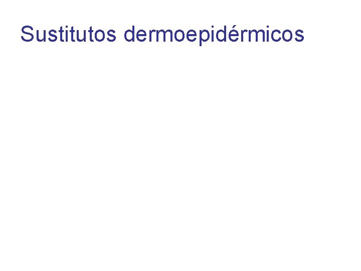 Sustitutos dermoepidérmicos 