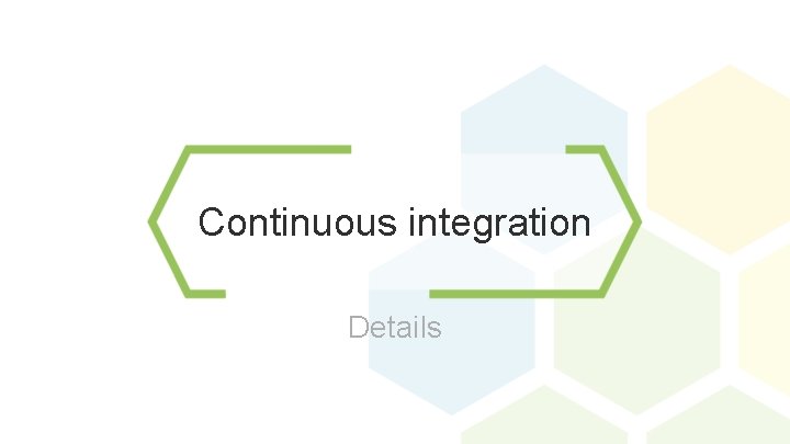 Continuous integration Details 