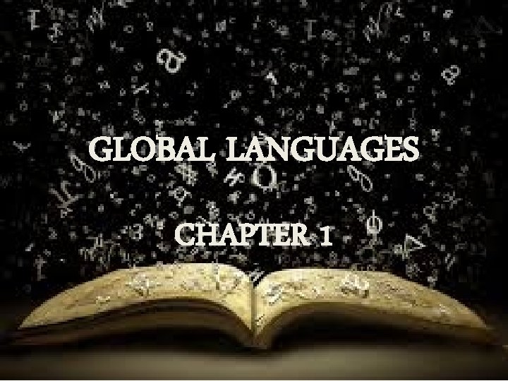 GLOBAL LANGUAGES CHAPTER 1 