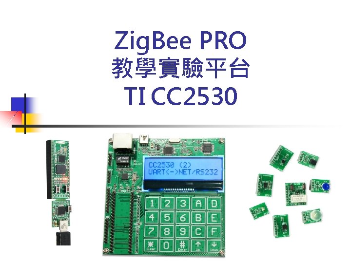 Zig. Bee PRO 教學實驗平台 TI CC 2530 