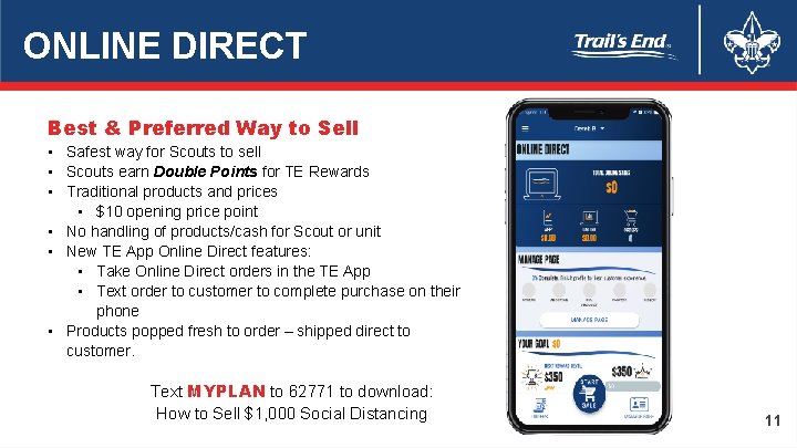ONLINE DIRECT Best & Preferred Way to Sell • Safest way for Scouts to