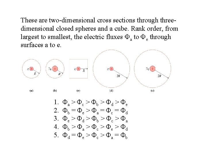 These are two-dimensional cross sections through threedimensional closed spheres and a cube. Rank order,