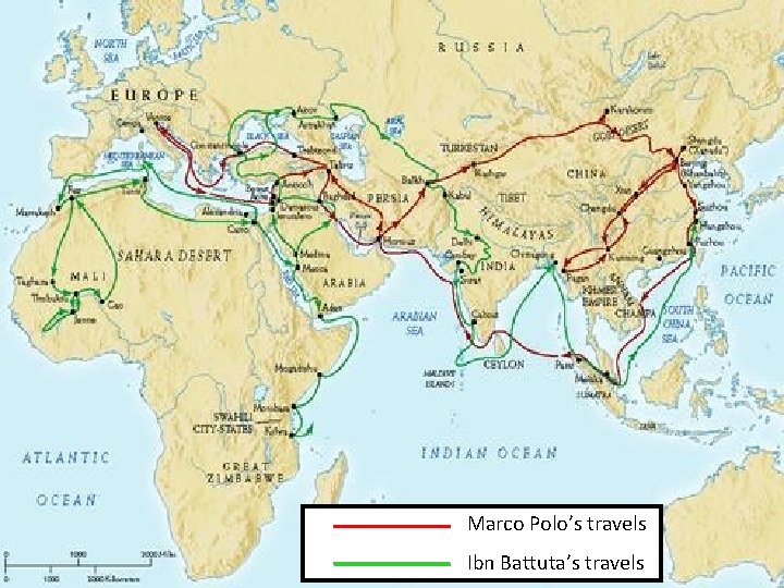 Marco Polo’s travels Ibn Battuta’s travels Marco Polo’s travels Ibn Battuta’s travels