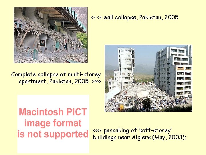<< << wall collapse, Pakistan, 2005 Complete collapse of multi-storey apartment, Pakistan, 2005 >>>>