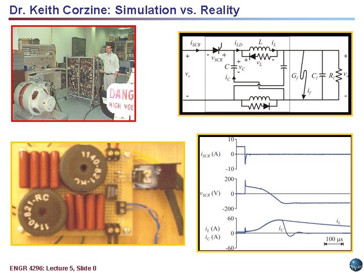 Dr. Keith Corzine: Simulation vs. Reality ENGR 4296: Lecture 5, Slide 0 Dr. Keith Corzine: Simulation vs. Reality ENGR 4296: Lecture 5, Slide 0