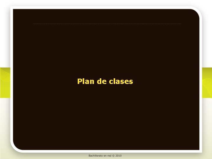 Plan de clases 