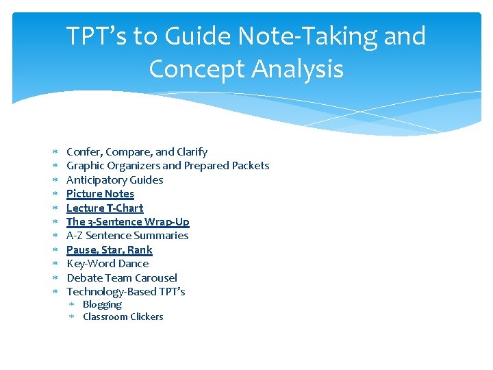 TPT’s to Guide Note-Taking and Concept Analysis Confer, Compare, and Clarify Graphic Organizers and