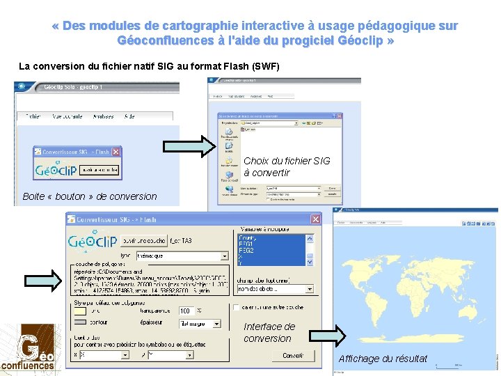  « Des modules de cartographie interactive à usage pédagogique sur Géoconfluences à l'aide