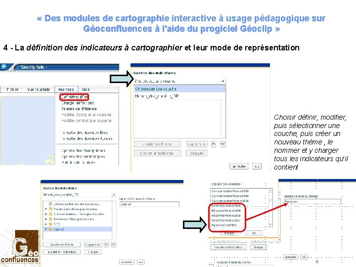  « Des modules de cartographie interactive à usage pédagogique sur Géoconfluences à l'aide