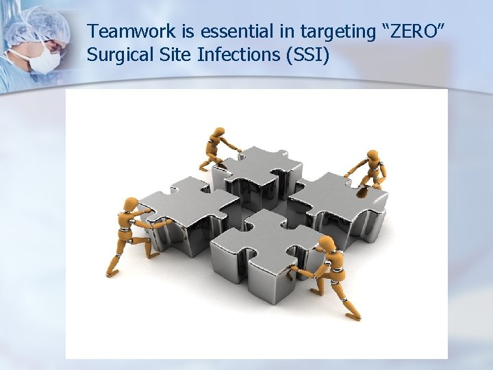 Teamwork is essential in targeting “ZERO” Surgical Site Infections (SSI) 