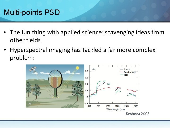 Multi-points PSD • The fun thing with applied science: scavenging ideas from other fields