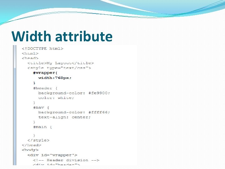 Width attribute 